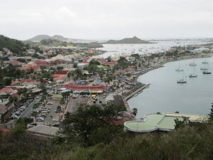 South over Marigot to Mount Fortune 'The Witch's Tit'